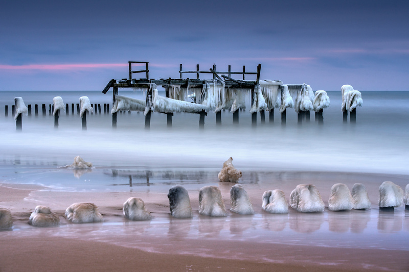 Plaża w Mielnie zimą