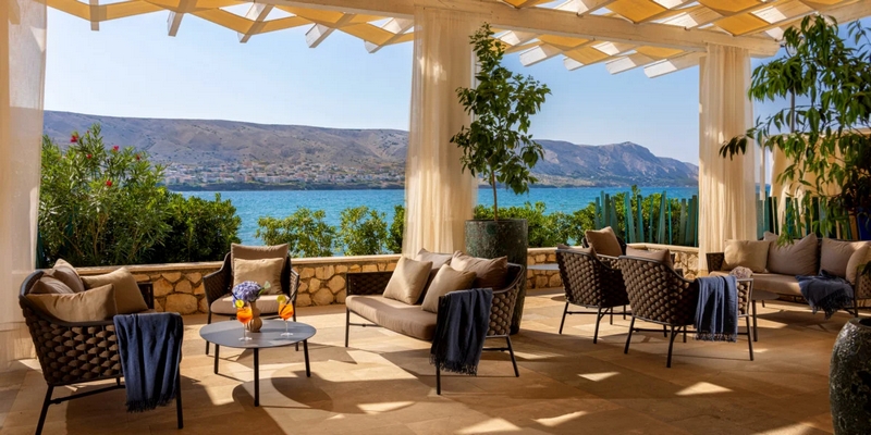 Widok z hotelowego tarasu w Chorwacji