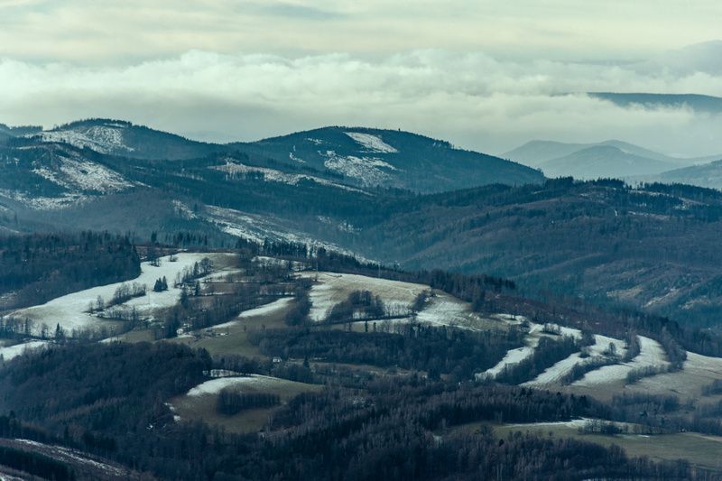 Zimowe szczyty Masywu Śnieżnika