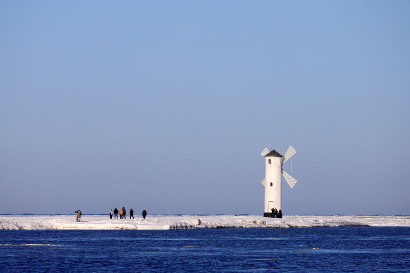 Stawa Młyny w Świnoujściu zimą