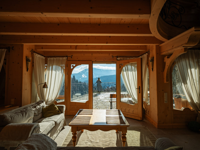 Domek z widokiem na góry w Szczyrku