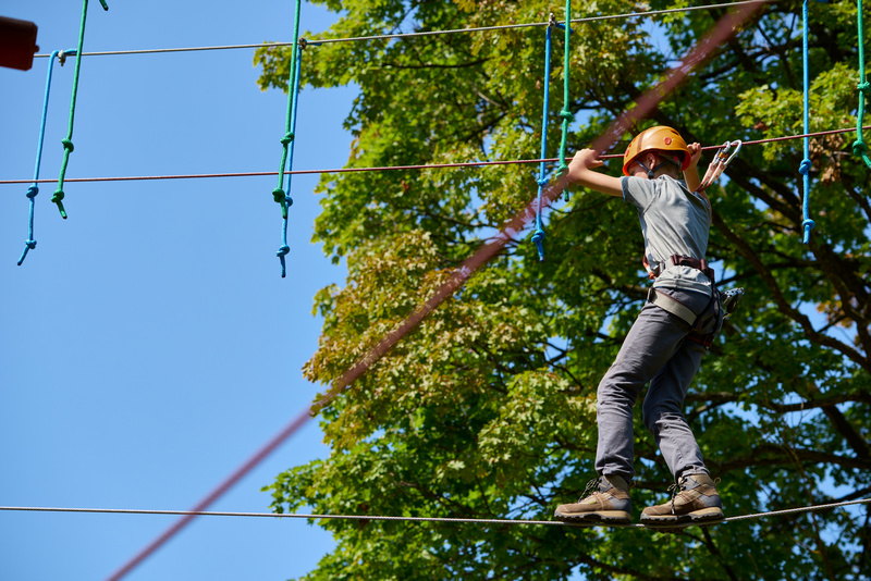 Chłopiec w parku llinowym