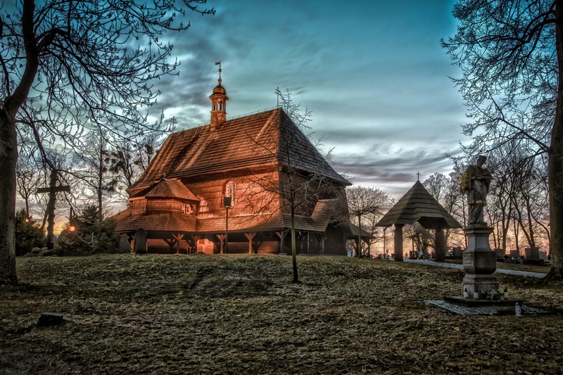 Drewniany kościół na Śląsku