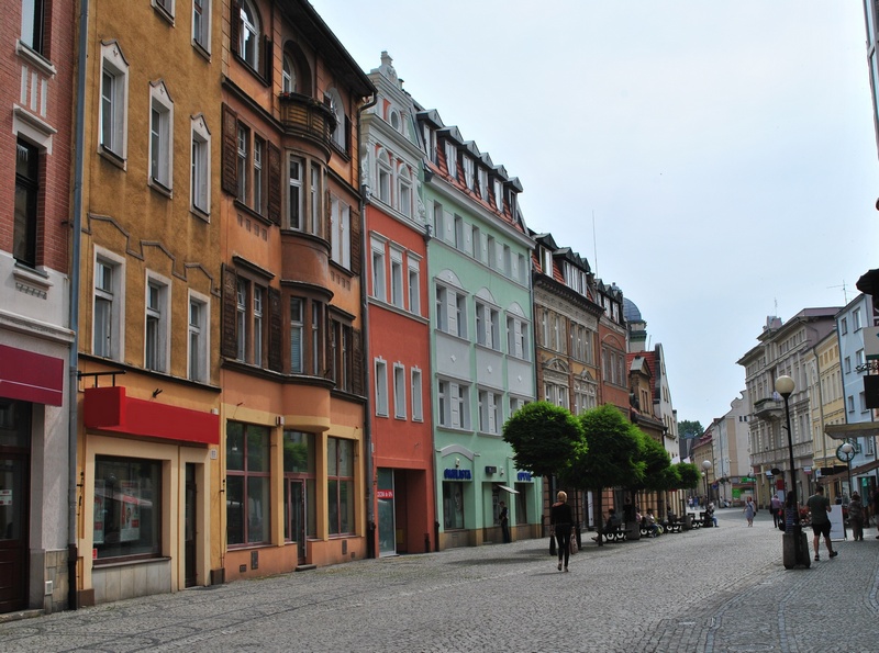 Jelenia Góra w pochmurny dzień