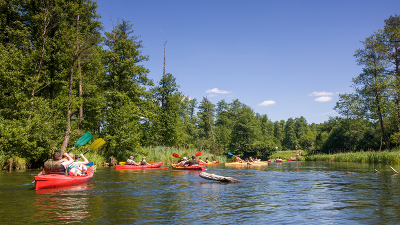 Spływ kajakowy po Krutyni na Mazurach