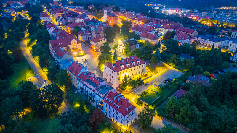 Wieczorna panorama Sandomierza