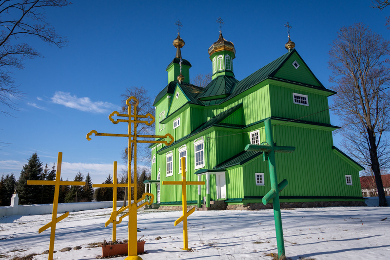 Zielona cerkiew na Podlasiu