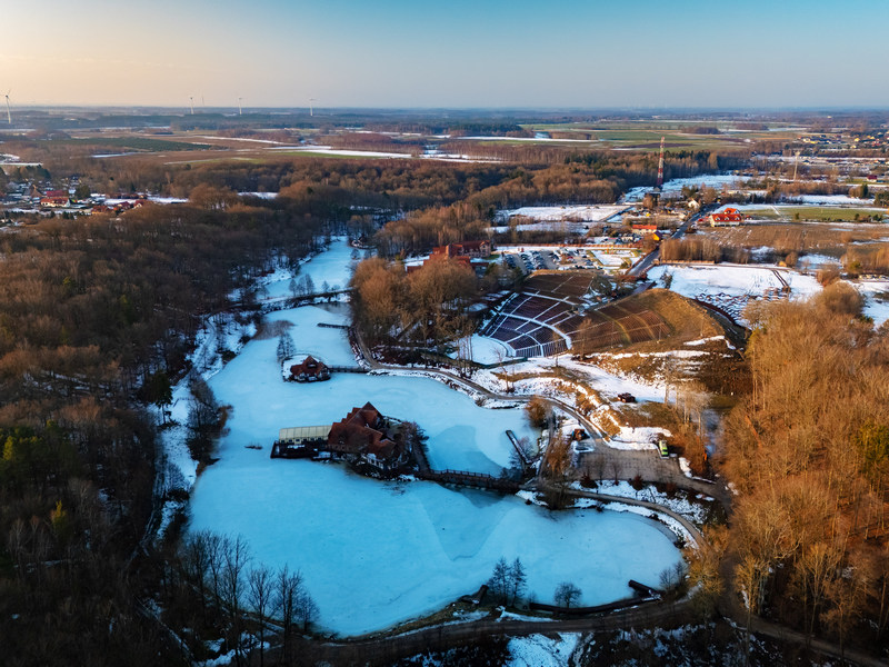 Widok amfiteatru w Dolinie Charlotty z lotu ptaka