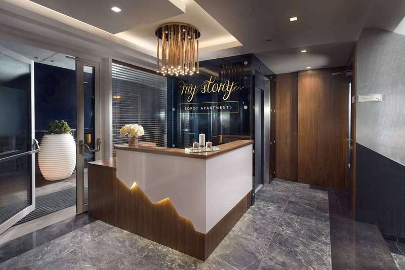 Lobby w My Story Sopot Apartments