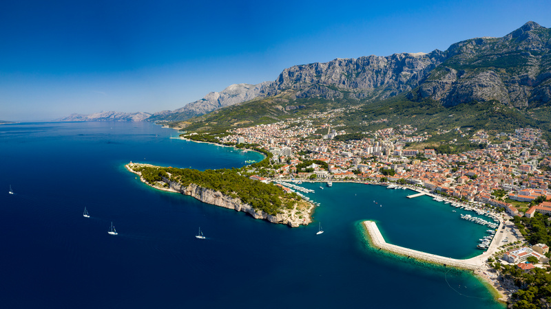 Makarska z lotu ptaka