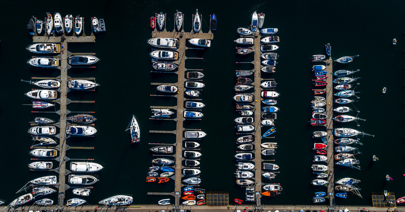 Marina w Gdyni widok z góry