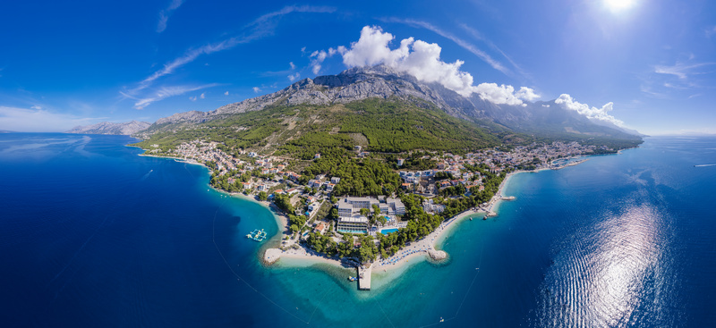Panorama Baškiej Vody z oddali, z lotu ptaka