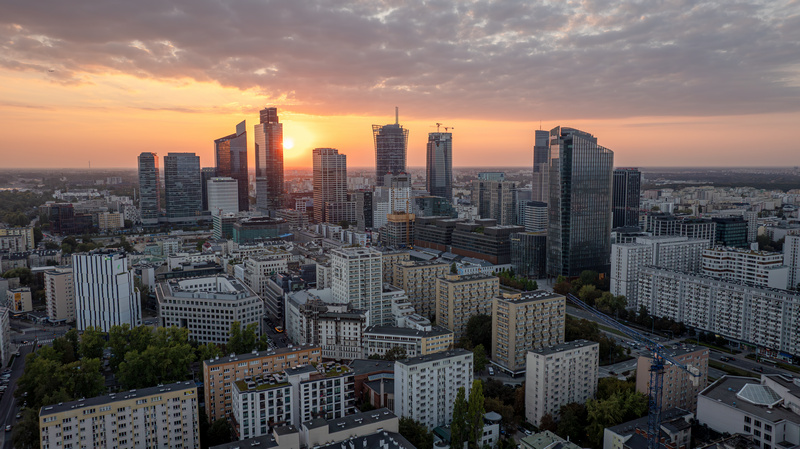 Panorama warszawskiego Śródmieścia