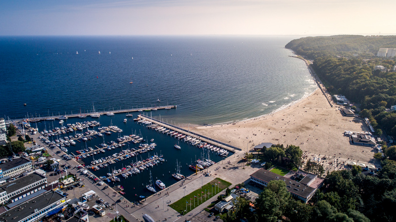 Plaża Miejska w Gdyni widok z góry