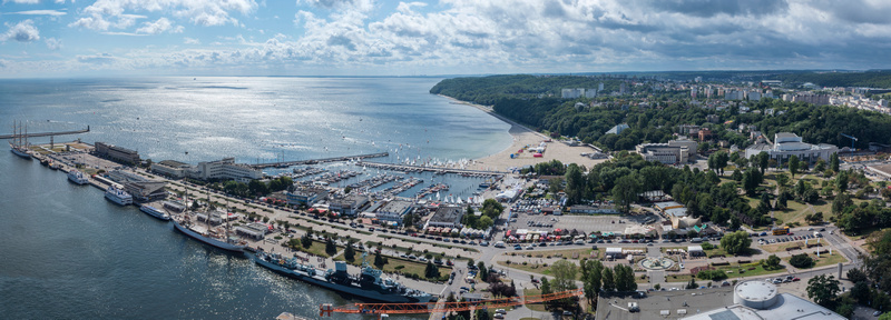 Widok z góry Portu Gdynia i okolic