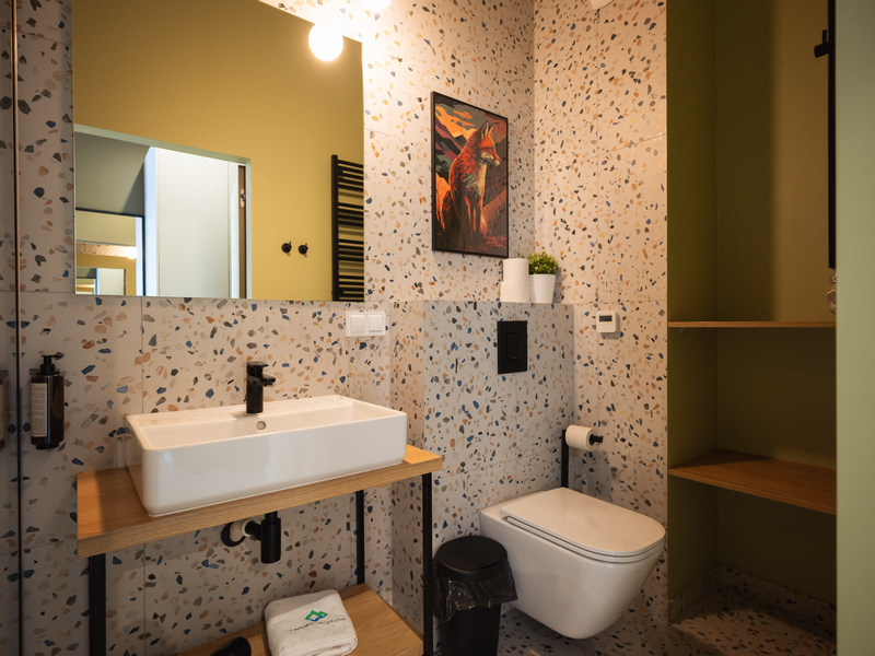 Łazienka w apartamencie nad Jeziorem Żywieckim