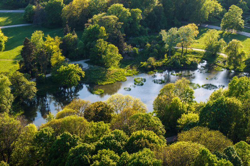 Park Skaryszewski z lotu ptaka
