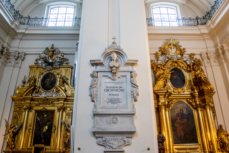 Tablica poświęcona Chopinowi w Bazylice Św. Krzyża