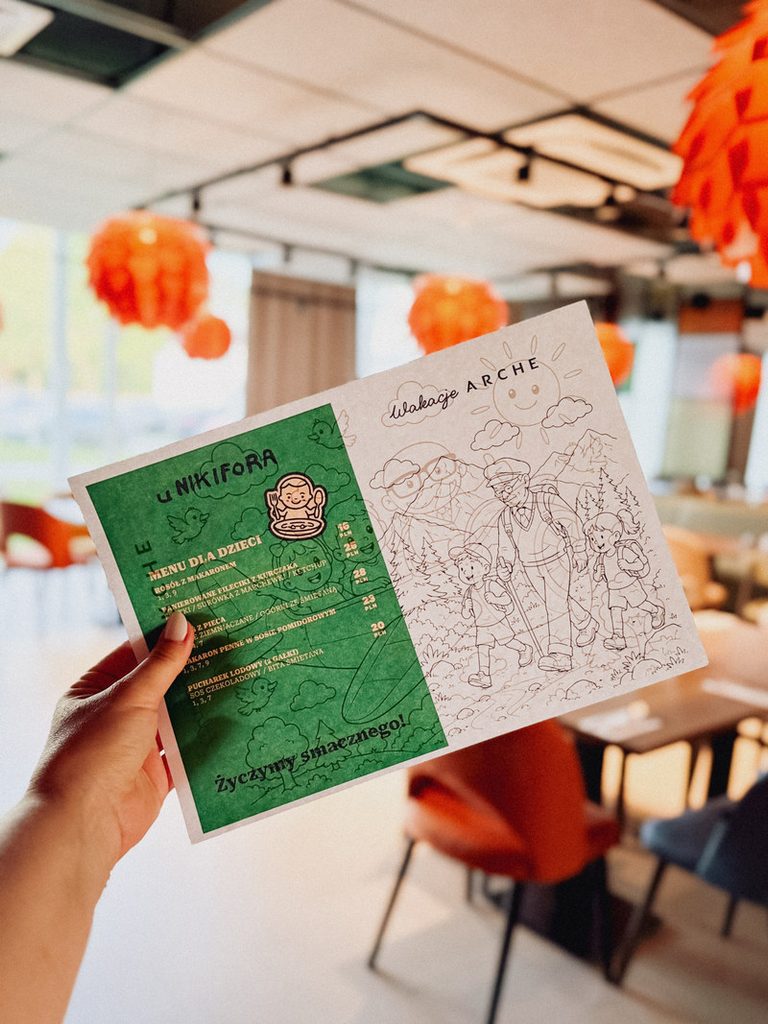 Menu dla dzieci w Restauracji u Nikifora w Muszynie
