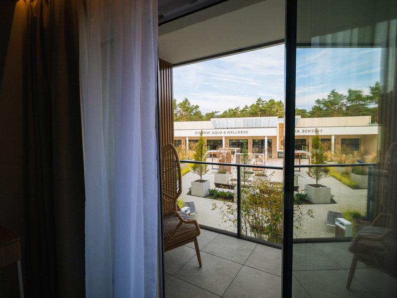 Widok z balkonu w apartamencie w Dziwnowie