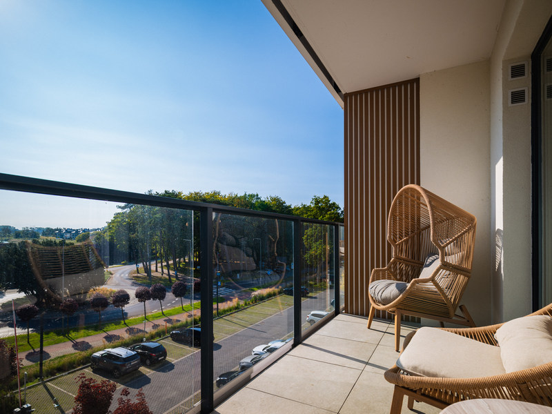 Widok z balkonu w ESSENSE Baltic Resort & SPA Dziwnów