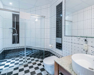 W prywatnych łazienkach znajduje się kabina prysznicowa