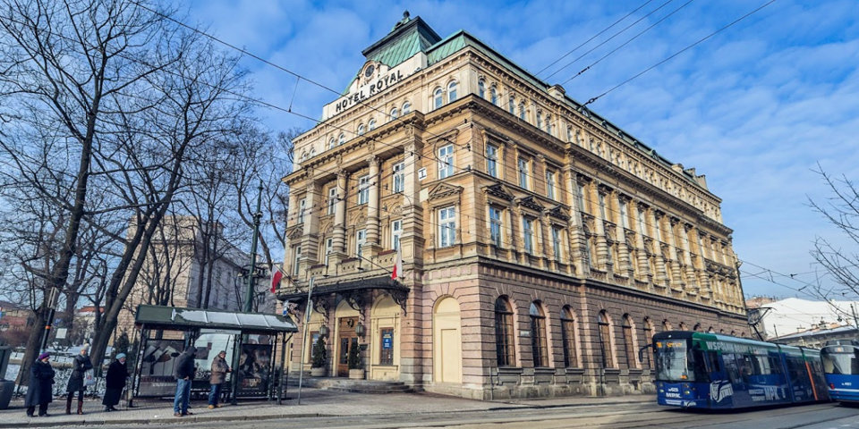 Hotel Royal mieści się w zabytkowych kamienicach w centrum Krakowa