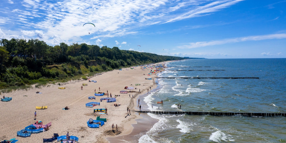 Atrakcje okolicy: piaszczysta plaża nad Bałtykiem