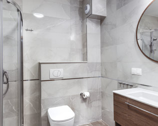 Każdy apartament posiada nowoczesną, wygodną łazienkę