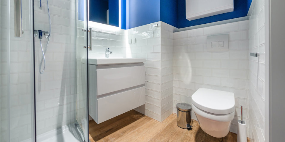 Każdy apartament posiada nowocześnie wyposażoną łazienkę