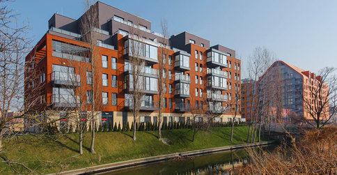 Apartamenty Chmielna Park znajdują się w nowoczesnym apartamentowcu