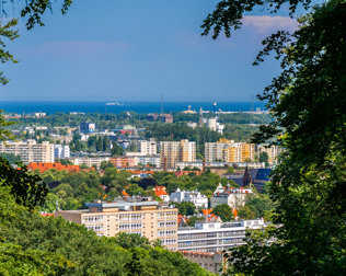 Dzielnica Wrzeszcz to zielona okolica z punktem widokowym na wybrzeże