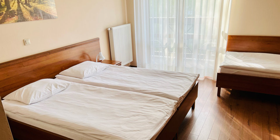 W pokojach rodzinnych może nocować nawet do 4 osób