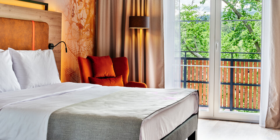 Apartament Premium Suite to wygodne nowoczesne wnętrze z balkonem