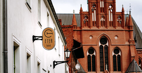 Hotel Eter jest świetnie położony pośród zabytków Torunia