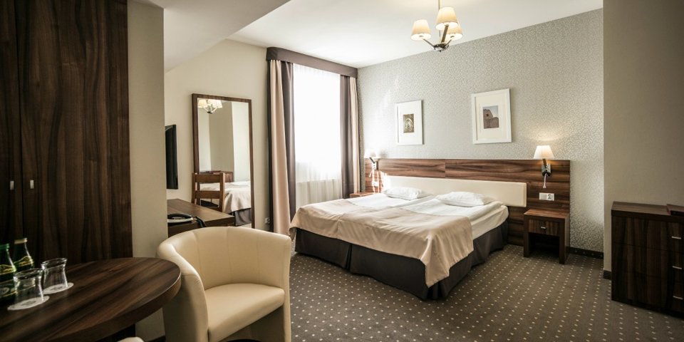 Wszystkie komfortowe pokoje w Hotelu Europa są klimatyzowane