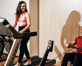 Sala fitness pozwala zadbać o kondycję podczas wyjazdu