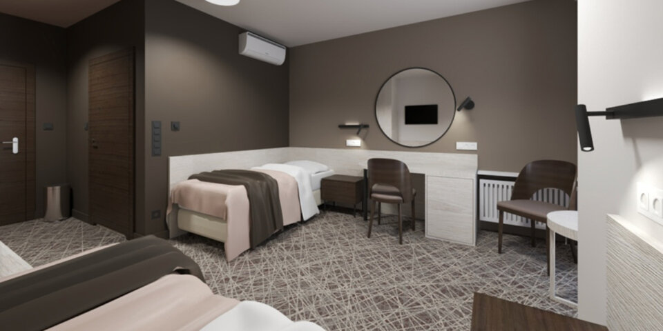 W hotelu przygotowano nowoczesne pokoje typu komfort