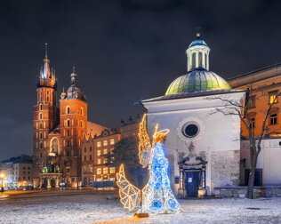 W okresie świątecznym Kraków jest wspaniale dekorowany