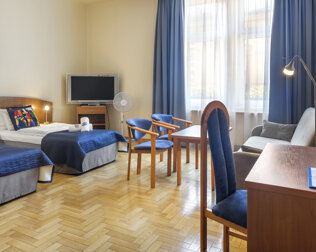 W obiekcie mieszczą się także pokoje 3-osobowe w centrum Krakowa